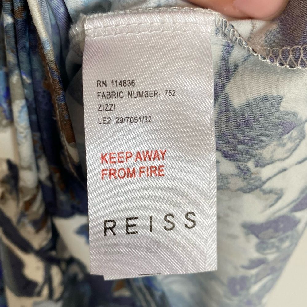 Reiss Blue Floral Midi Dress - Picture 10 of 11